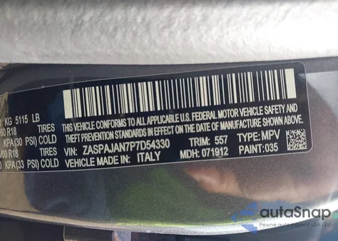 2023 Alfa Romeo Stelvio Sprint Rwd из США, поврежденный, VIN ZASPAJAN7P7D54330